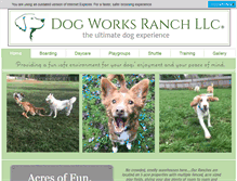 Tablet Screenshot of dogworksranch.com